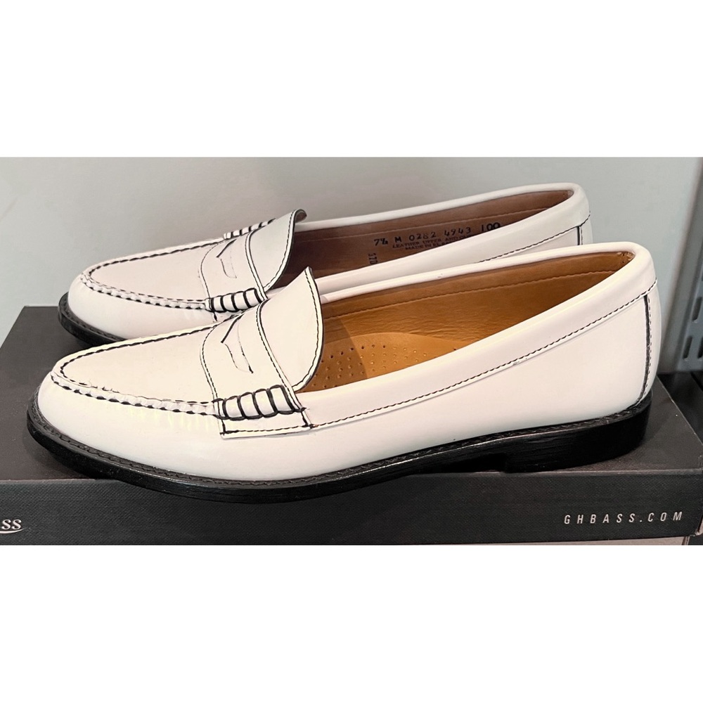 G.H. Bass & Co. White Loafers
